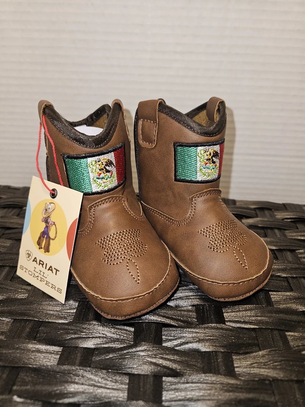Ariat Kids Brown and Green Lil' Stompers Boots